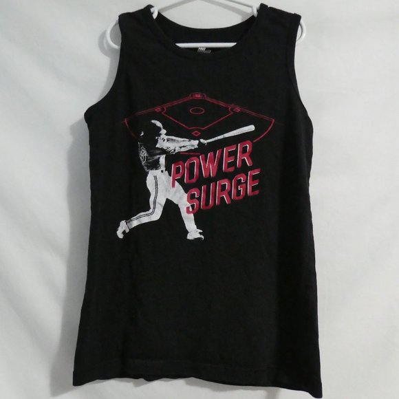 CHILDREN'S PLACE Sport black graphic tank top "Power Surge" print / design large - Picture 2 of 11